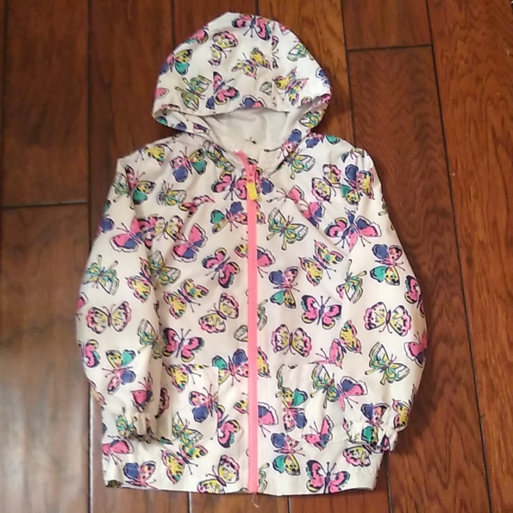 Girls Butterfly Rain Coat. Size 5T. Cat & Jack.